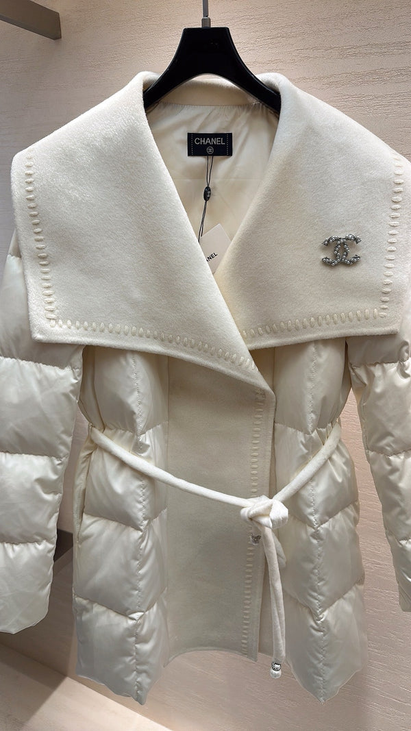 Doudoune Chanel 2025 Crème Polyester