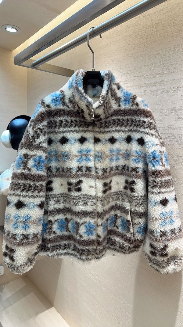 Manteau Dior 2025 Laine mélange de couleurs blanc