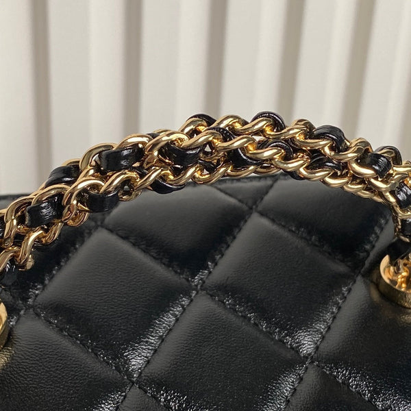 CC 24B Mallette de beauté 17cm Cuir de veau noir 286208