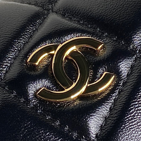 Sac Hobo CC 24B Cuir de veau noir 286206