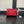 24K Camera Bag Red Calfskin Gold Hardware