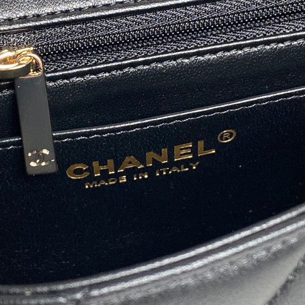 CC Mini Graphic Frame Flap Bag Black Lambskin