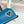 HM Rodeo Robeo Heart PM Charm White mix Blue Lambskin