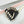 HM Horse Head Charm Black White Calfskin