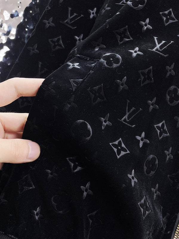 LV JACKET IN BLACK MONOGRAM VELVET 239034