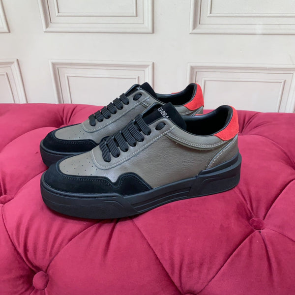 DC 24 New Roma Sneakers Grey Black Red Cowhide & Sheepskin 100861
