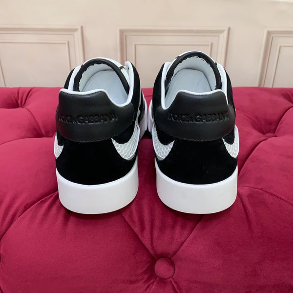 DC 25 Strobel Portofino Light Sneakers Black White Mesh & Sheepskin 271121