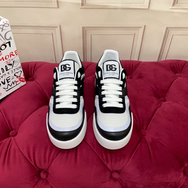 DC 25 Strobel Portofino Light Sneakers Black White Mesh & Sheepskin 271121