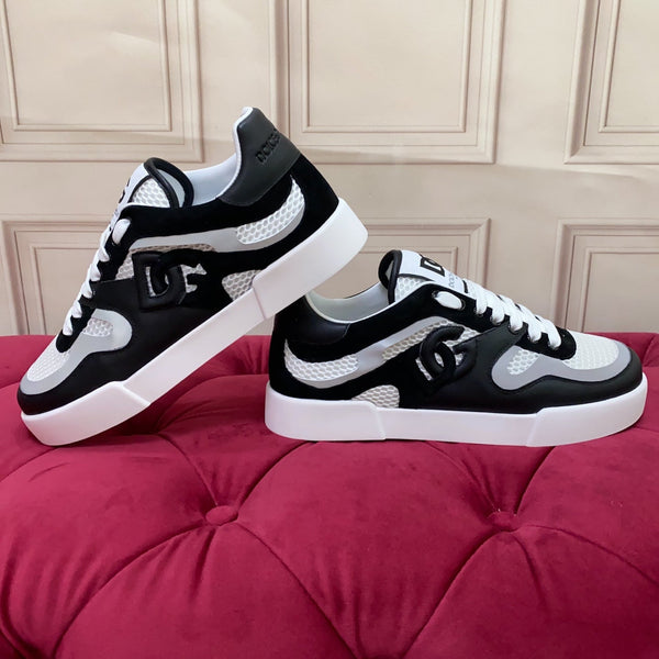 DC 25 Strobel Portofino Light Sneakers Black White Mesh & Sheepskin 271121