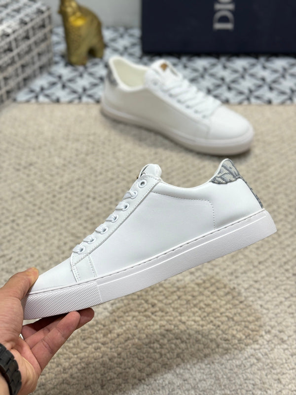 CD LOW TOP BASIC SNEAKER IN PELLE DI VITELLO BIANCA E NERA