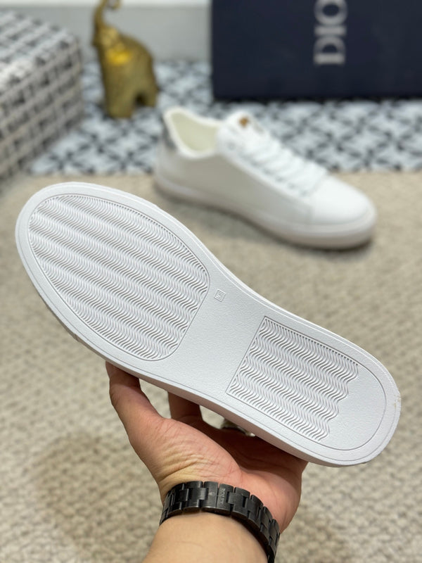 CD LOW TOP BASIC SNEAKER IN PELLE DI VITELLO BIANCA E NERA