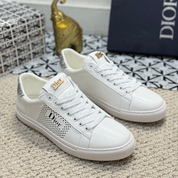 CD LOW TOP BASIC SNEAKER IN PELLE DI VITELLO BIANCA E NERA