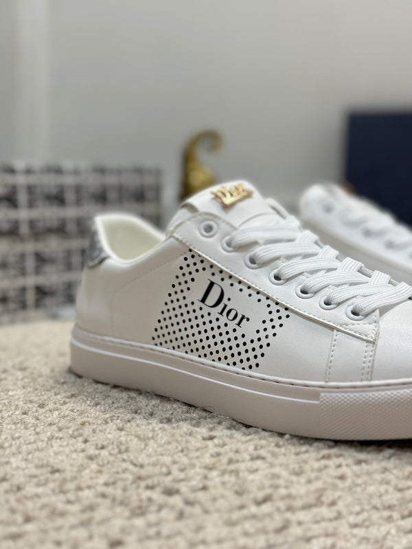 CD LOW TOP BASIC SNEAKER IN PELLE DI VITELLO BIANCA E NERA