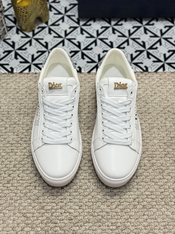 CD LOW TOP BASIC SNEAKER IN PELLE DI VITELLO BIANCA E NERA