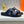 HM Oran H Black Gold Buckle Slippers in Blue Cowhide 735243