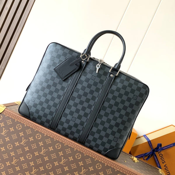 LV Porte-Documents Voyage Tela Damier Graphite nera