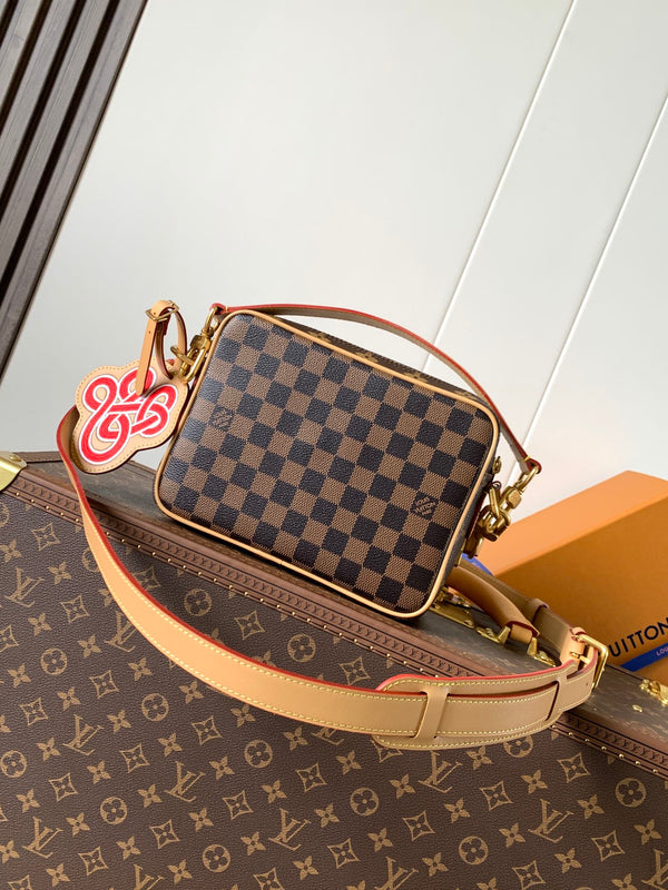 LV Nil Crossbody Bag 27.5cm Brown Monogram Reverse & Damier Canvas