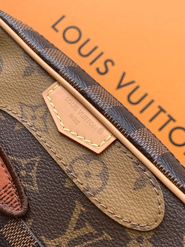 LV Trocadéro Bag Brown Boro Monogram Landscape canvas & Cowhide