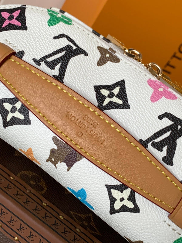 LV x Tyler M24858 Rush Bumbag in tela monogramma bianca e pelle di vitello GHW 