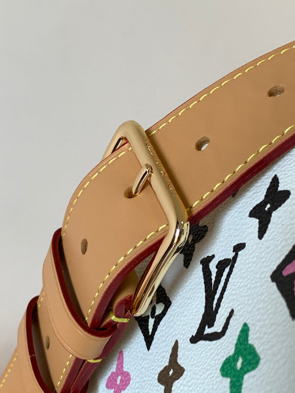 LV x Tyler M24858 Rush Bumbag in tela monogramma bianca e pelle di vitello GHW 