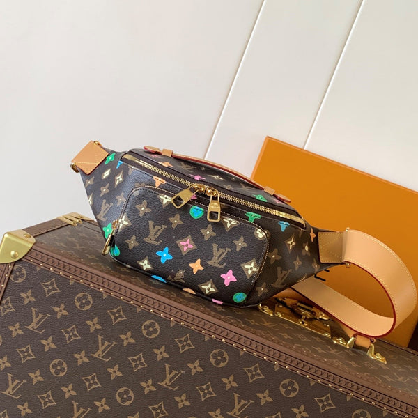 LV x Tyler M24858 Rush Bumbag Brown Monogram Canvas & Calfskin GHW