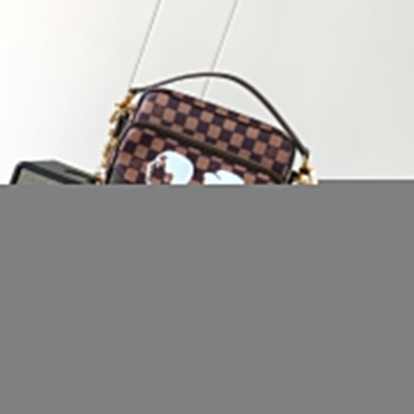 LV N40797 Nil Messenger Bag 25cm Damier Canvas & Leather Trim GHW
