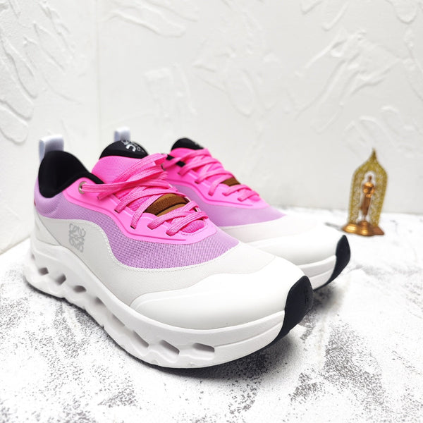 SNEAKER CLOUDTILT 2.0 IN PELLE DI VITELLO E RETE TRASPIRANTE, COLORE ROSA BRILLANTE E GRIGIO CHIARO