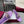 Heeled Sandals 6cm with Crystal Square Buckle Purple