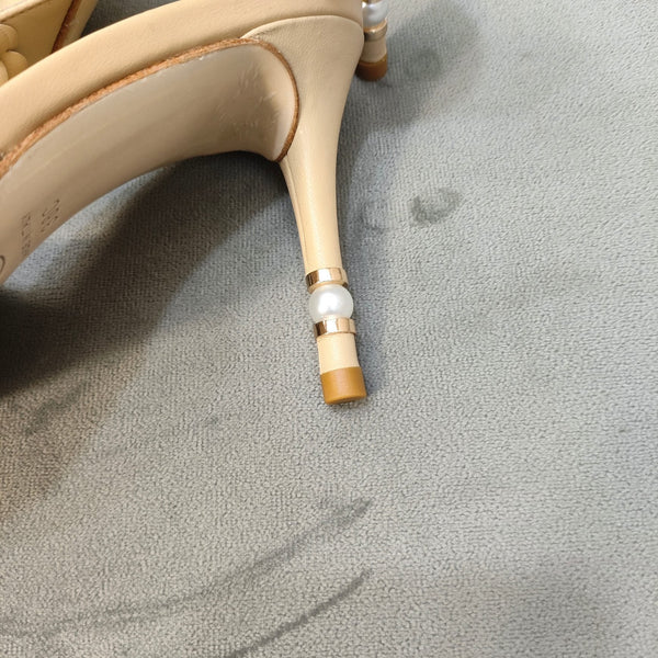 sandalo mulo 80 beige vitello fiore