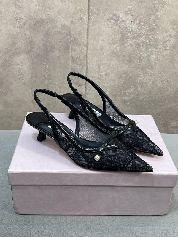 Jimmy 26 Amita Pump 45mm Black Mesh 682977