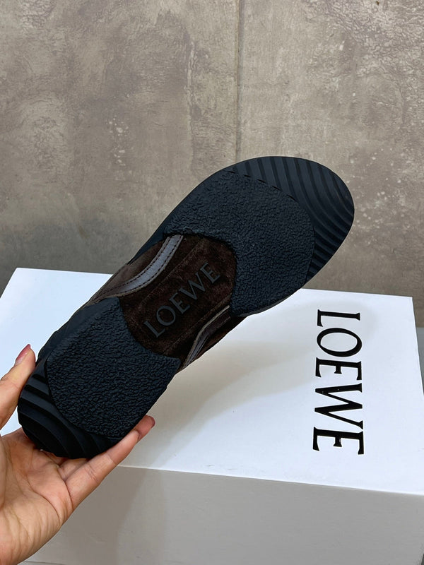 LOEW 26s Grip Sneaker Coffee Suede Sheepskin 682761