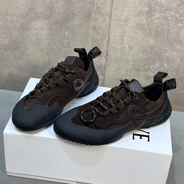 LOEW 26s Grip Sneaker Coffee Suede Sheepskin 682761