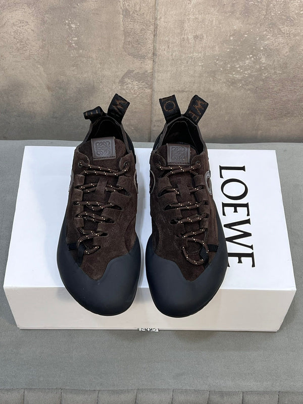 LOEW 26s Grip Sneaker Coffee Suede Sheepskin 682761