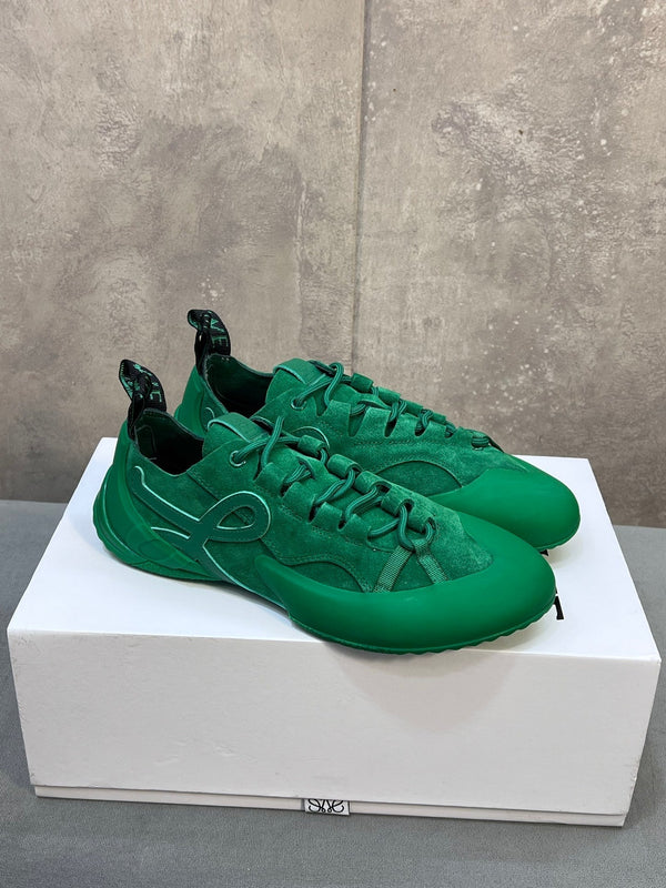 LOEW 26s Grip Sneaker Teal Green Suede Sheepskin 682762