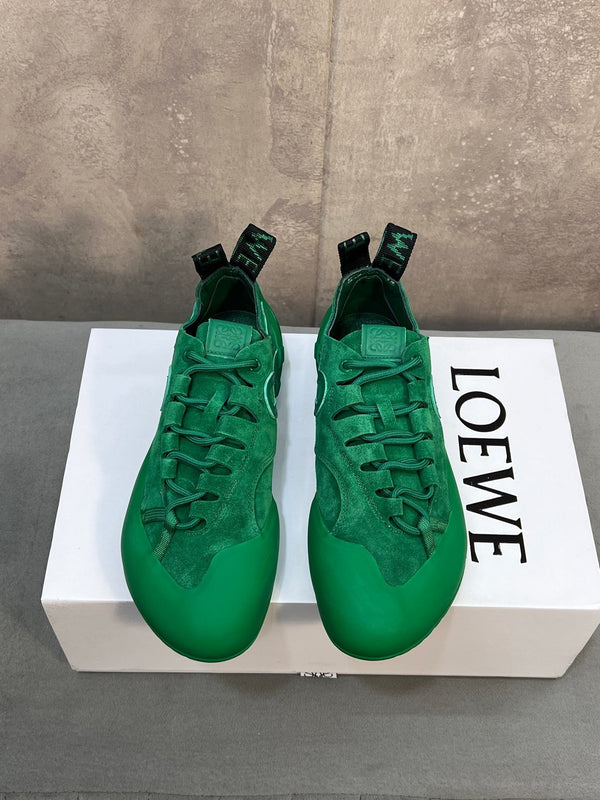 LOEW 26s Grip Sneaker Teal Green Suede Sheepskin 682762