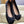 ROCKSTUD PATENT LEATHER BALLERINA IN BLACK SILK