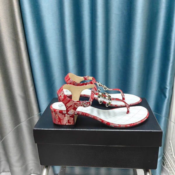 cc thong sandal 40 white calfskin