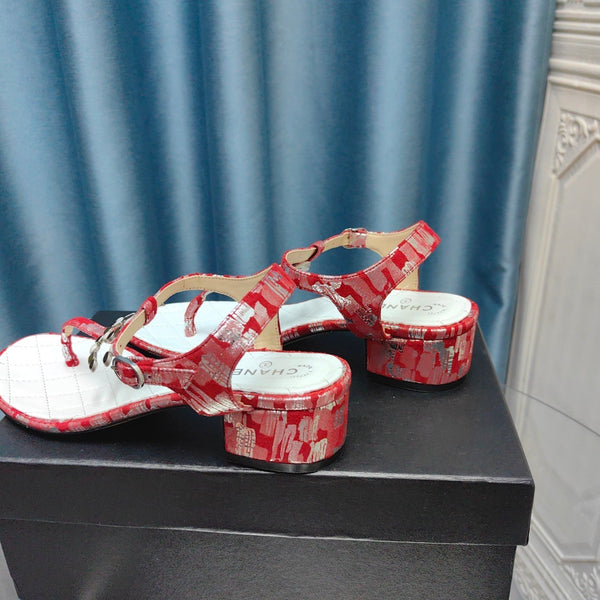 cc thong sandal 40 white calfskin