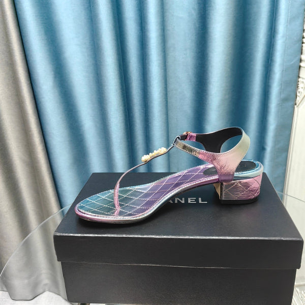 sandalo infradito cc 40 in pelle di vitello arcobaleno