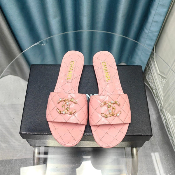 sandalo mulo trapuntato in vitello rosa mop