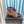 Stivaletti CC in tessuto tweed rosso-arancio e pelle di agnello