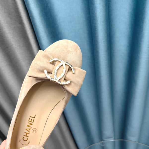 CC Mary Jane Beige Suede And Lambskin