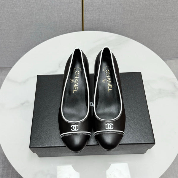 CC 25 Pumps 50mm Black White Sheepskin 368795