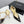 Escarpins CC à bride en T en peau de mouton beige et noire 619975