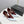 CC T-Strap Kitten Heels White Red Sheepskin 619977