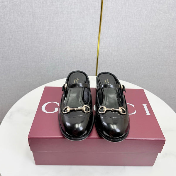 GG 26s Horsebit Slip-on Loafers Black Glossy Leather 639926