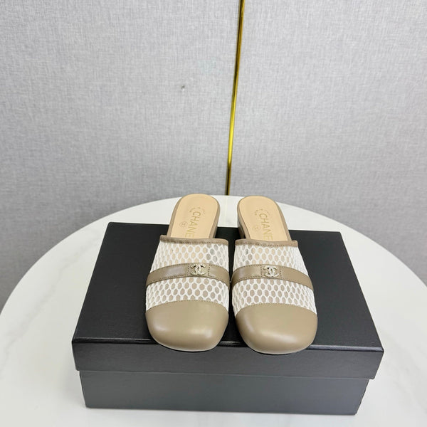 CC 26s Sandal Beige Mesh Sheepskin 639827