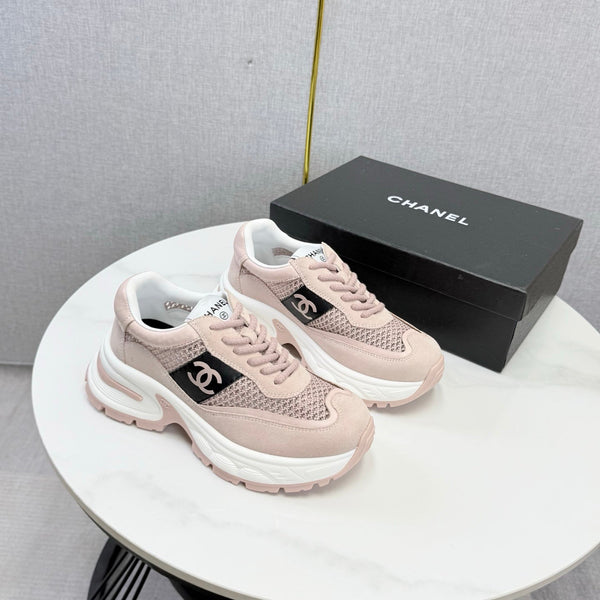 CC 26s Runners Sneakers Light Pink Mesh Suede 865806