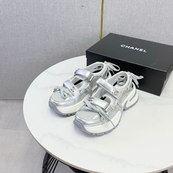 CC 26s Casual Sneakers White Sliver Leather Mesh 865830