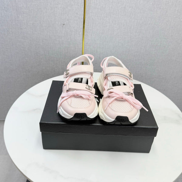 CC 26s Casual Sneakers White Light Pink Mesh Leather 865836